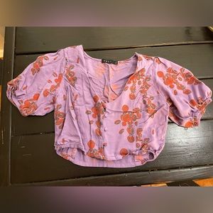 Obey womens crop top small